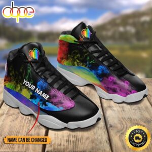 Lgbt Heart Beat Custom Name Air Jordan 13 Shoes