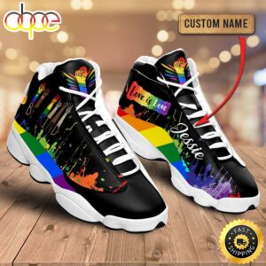 Lgbt Love Is Love Be Kind Custom Name Air Jordan 13 Shoes