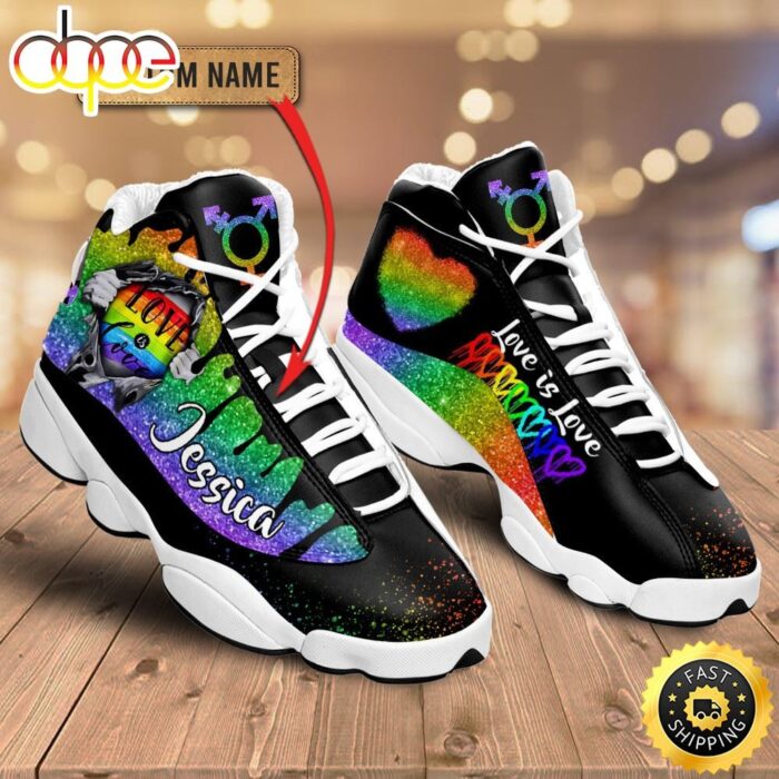 Lgbt Love Is Love Custom Name Air Jordan 13 Shoes