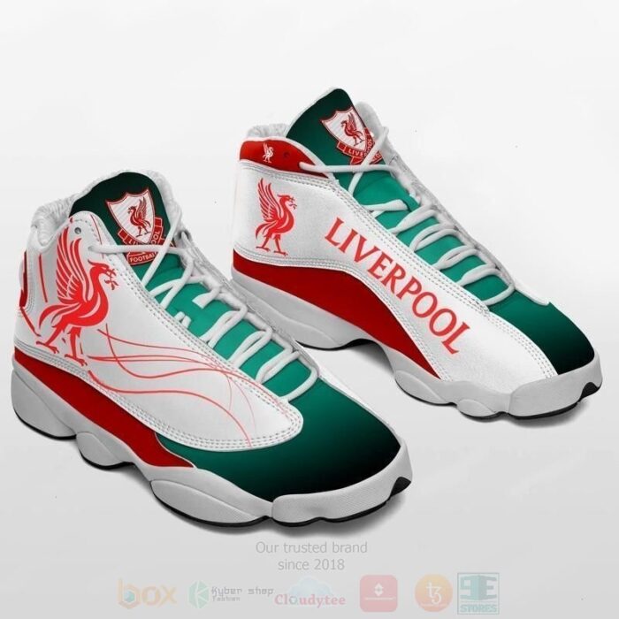 Liverpool Fc Football Team Big Logo Air Jordan 13 Shoes