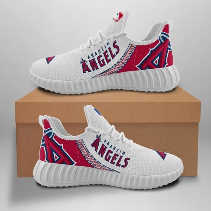 Los Angeles Angels Unisex Sneakers New Sneakers Baseball Custom Shoes Los Angeles Angels Yeezy Boost