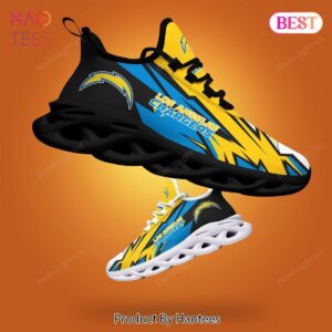 Los Angeles Chargers NFL Black Blue Gold Max Soul Shoes