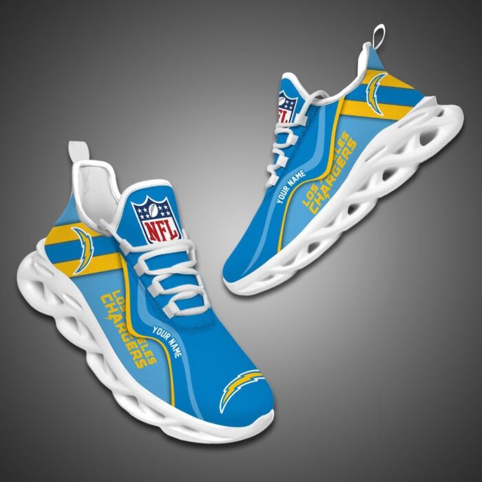 Los Angeles Chargers NFL Customized Unique Max Soul Shoes