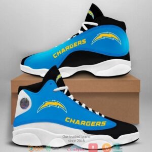 Los Angeles Chargers Nfl Big Logo Air Jordan 13 Sneaker Shoes