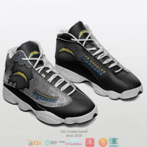 Los Angeles Chargers Nfl Football Teams Big Logo Air Jordan 13 Sneaker Shoes