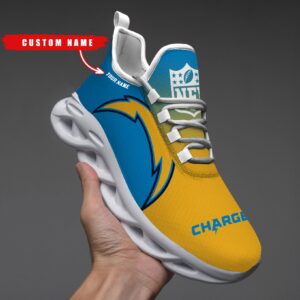 Los Angeles Chargers Personalized Custom Name Max Soul Shoes