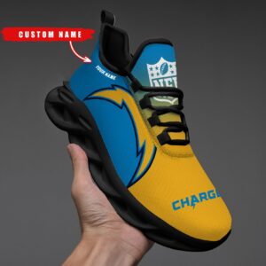 Los Angeles Chargers Personalized Custom Name Max Soul Shoes