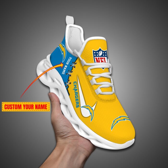 Los Angeles Chargers Personalized NFL Max Soul Shoes Fan Gift