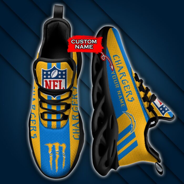 Los Angeles Chargers Personalized NFL Max Soul Sneaker