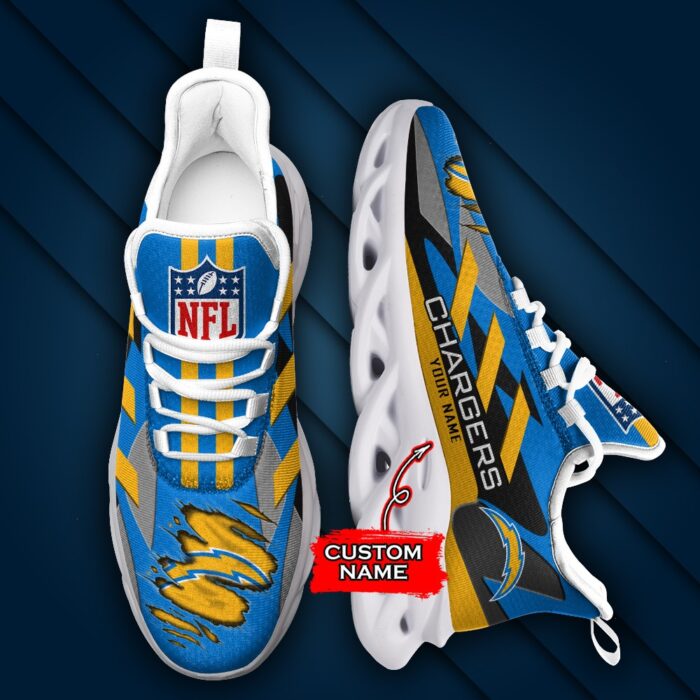 Los Angeles Chargers Personalized NFL Max Soul Sneaker Ver 1