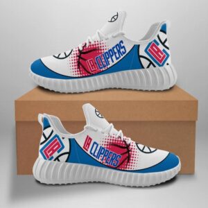 Los Angeles Clippers Custom Shoes Sport Sneakers Basketball Los Angeles Clippers Yeezy Boost