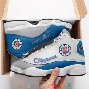 Los Angeles Clippers Nba Teams Big Logo Air Jordan 13 Sneaker Shoes