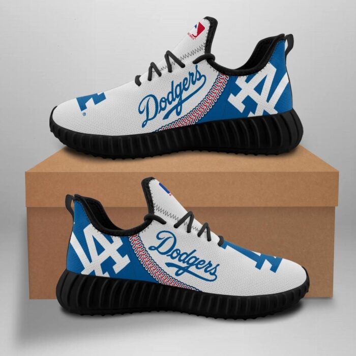 Los Angeles Dodgers Unisex Sneakers New Sneakers Baseball Custom Shoes Los Angeles Dodgers Yeezy Boo