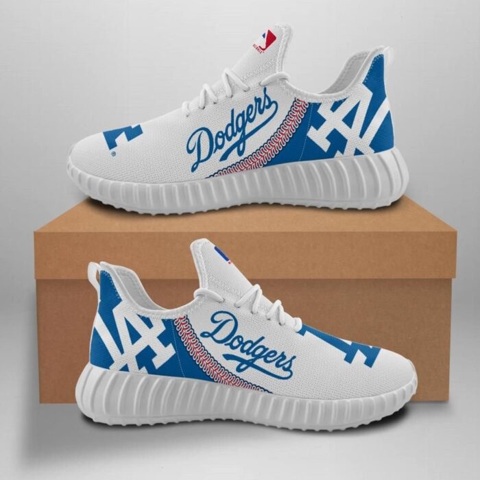 Los Angeles Dodgers Unisex Sneakers New Sneakers Baseball Custom Shoes Los Angeles Dodgers Yeezy Boost