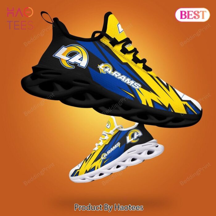 Los Angeles Rams NFL Blue Gold Max Soul Shoes for Fans