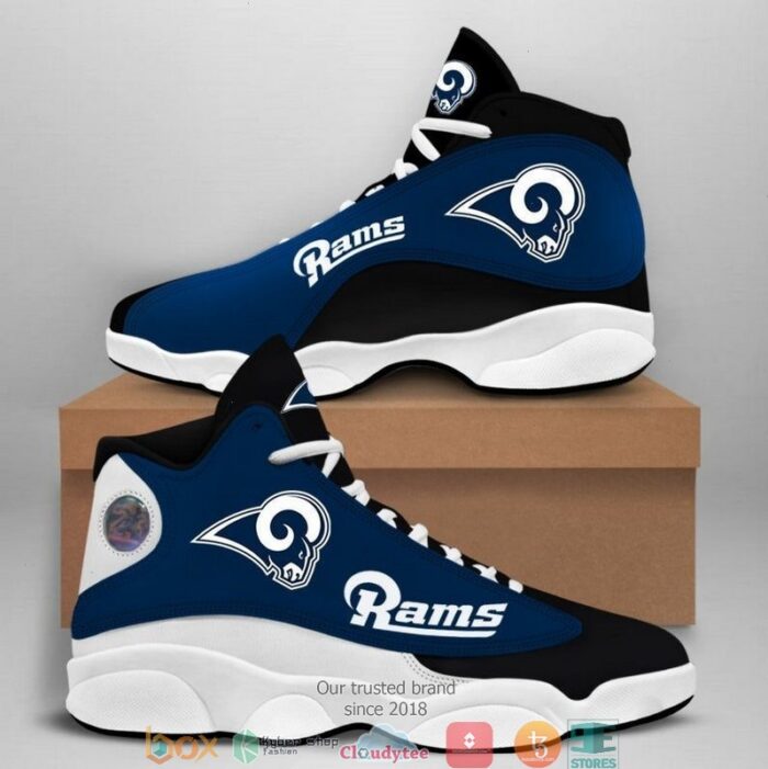 Los Angeles Rams Nfl Big Logo Football Team Air Jordan 13 Sneaker Shoes