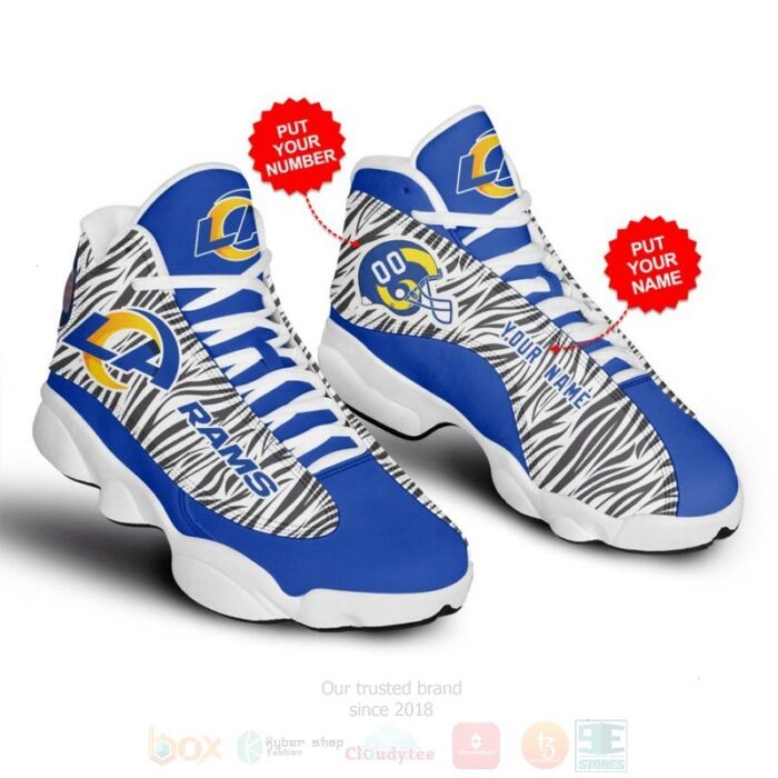 Los Angeles Rams Nfl Personalized Air Jordan 13 Shoes