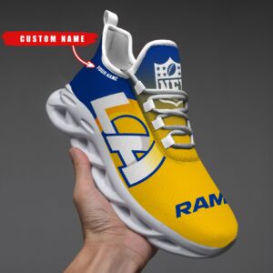 Los Angeles Rams Personalized Custom Name Max Soul Shoes