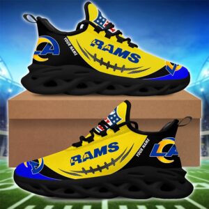 Los Angeles Rams Personalized NFL Max Soul Shoes