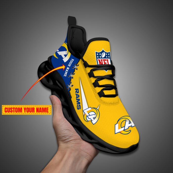 Los Angeles Rams Personalized NFL Max Soul Shoes Fan Gift