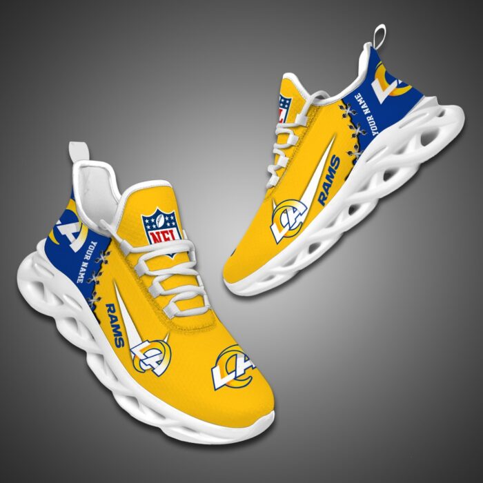 Los Angeles Rams Personalized NFL Max Soul Shoes Fan Gift