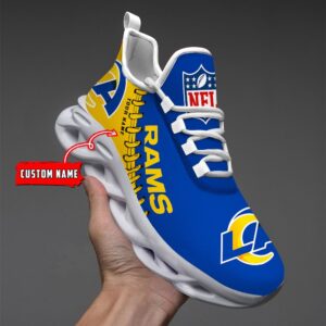 Los Angeles Rams Personalized NFL Max Soul Shoes Ver 2