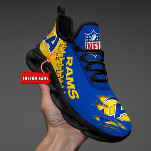 Los Angeles Rams Personalized NFL Max Soul Shoes for Fan