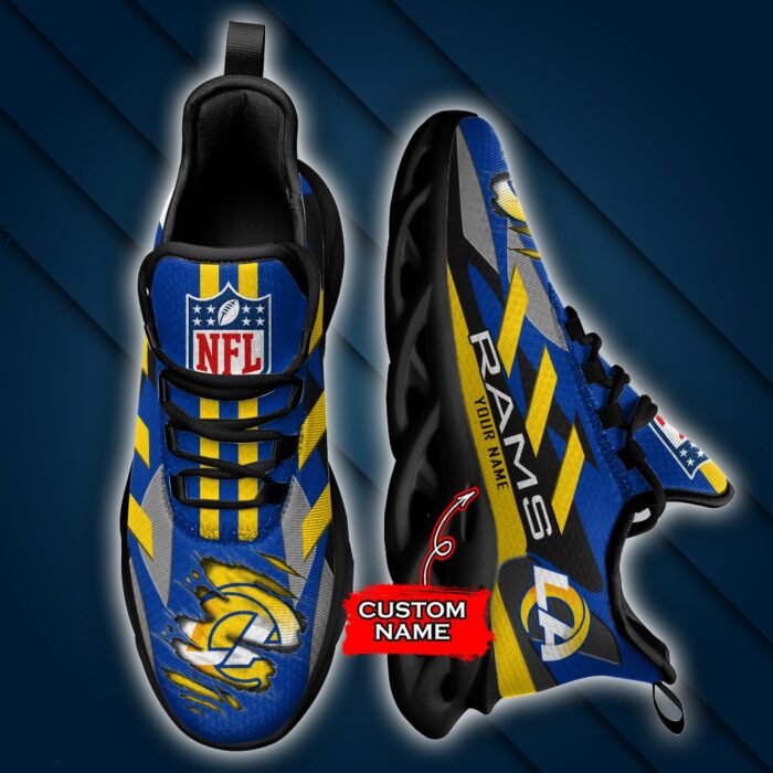 Los Angeles Rams Personalized NFL Max Soul Sneaker Ver 1