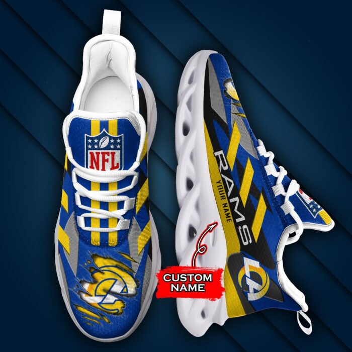 Los Angeles Rams Personalized NFL Max Soul Sneaker Ver 1