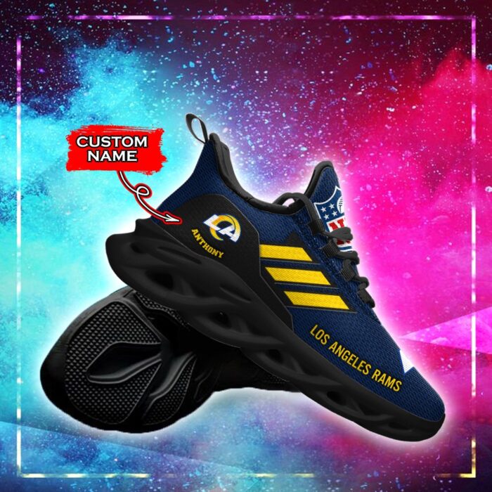 Los Angeles Rams Personalized NFL Max Soul Sneaker for Fans