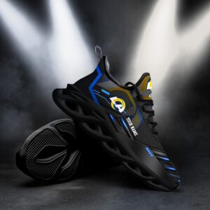 Los Angeles Rams Personalized NFL Sport Black Max Soul Shoes