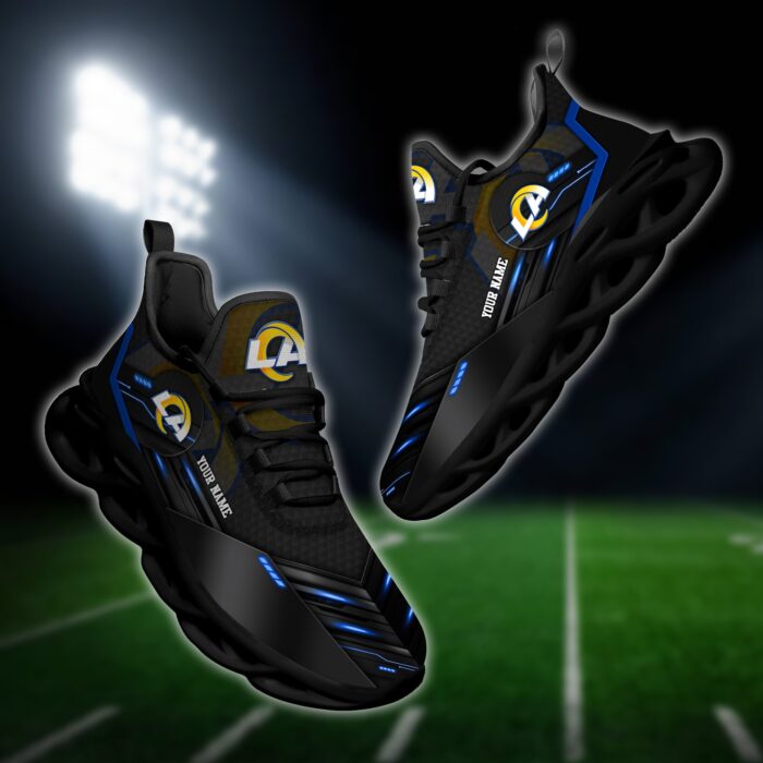 Los Angeles Rams Personalized NFL Sport Black Max Soul Shoes