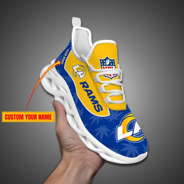 Los Angeles Rams Personalized Weed Limited Edition Max Soul Shoes