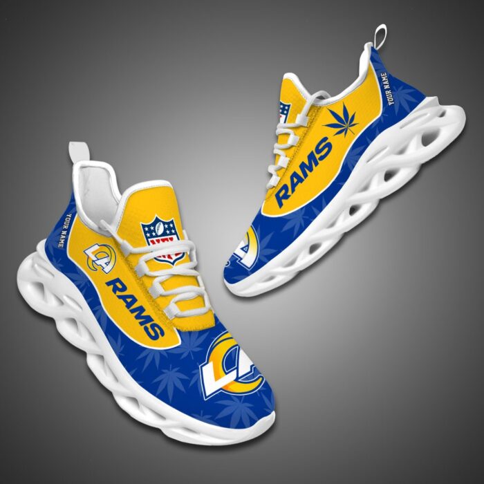 Los Angeles Rams Personalized Weed Limited Edition Max Soul Shoes