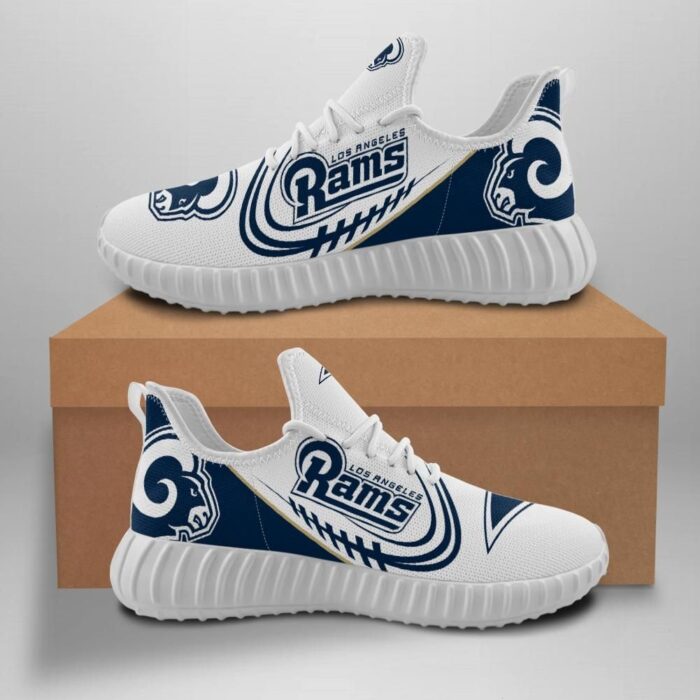 Los Angeles Rams Unisex Sneakers New Sneakers Football Custom Shoes Los Angeles Rams Yeezy Boost