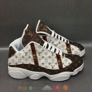 Louis Vuitton Black White Air Jordan 13 Shoes