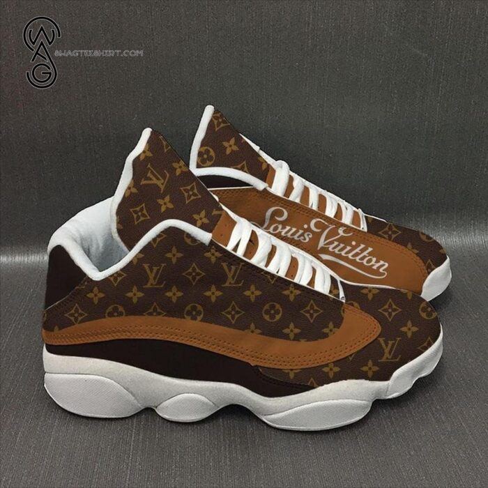 Louis Vuitton Brown Classic Symbol Air Jordan 13 Sneakers