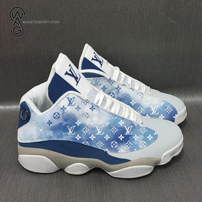 Louis Vuitton Classic Symbol Blue Sky Air Jordan 13 Sneakers