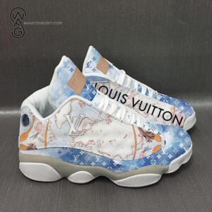 Louis Vuitton Classic Symbol Blue Vintage Air Jordan 13 Sneakers