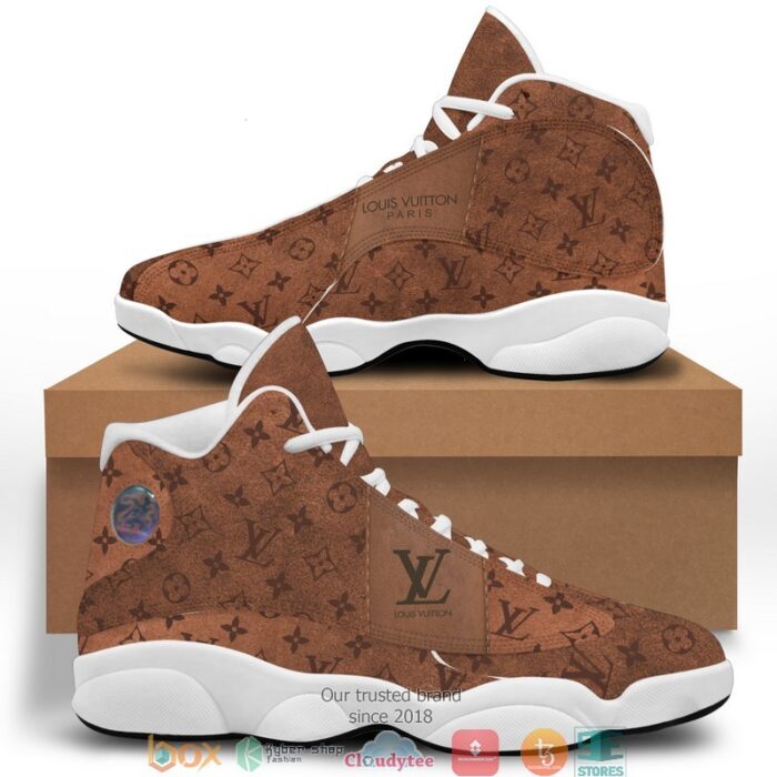 Louis Vuitton Lv Paris Light Brown Air Jordan 13 Sneaker Shoes