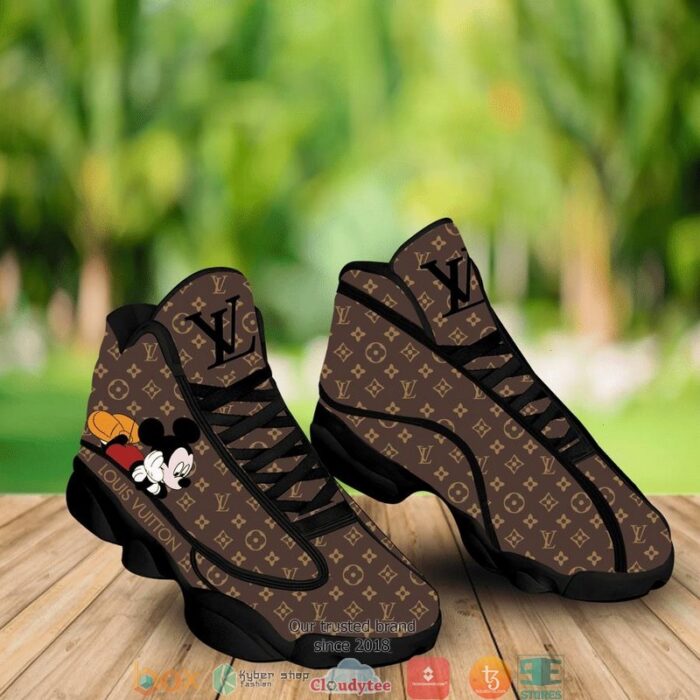 Louis Vuitton Mickey Mouse Air Jordan 13 Shoes