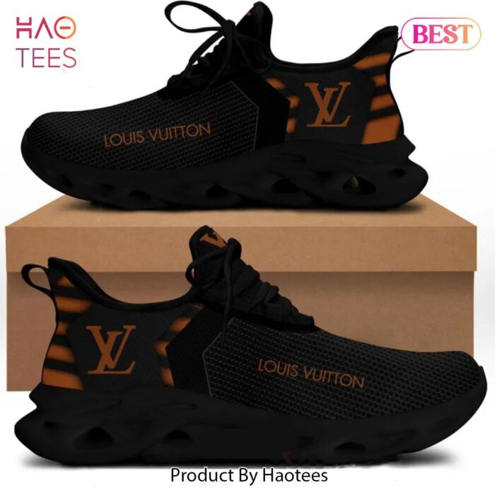 Louis Vuitton Orange Logo Black Max Soul Shoes Luxury Brand Gifts For Men Women