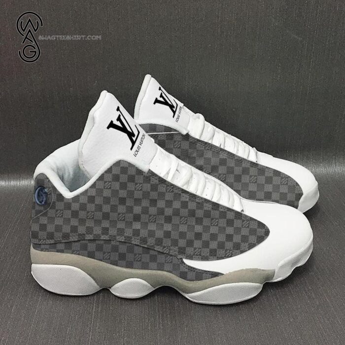 Louis Vuitton Sport Gray Symbol Air Jordan 13 Sneakers