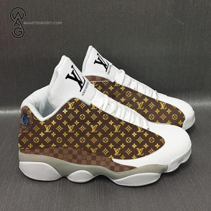 Louis Vuitton Symbol Brown And White Air Jordan 13 Sneakers