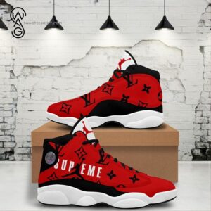 Louis Vuitton X Supreme Classic Symbol Air Jordan 13 Sneakers