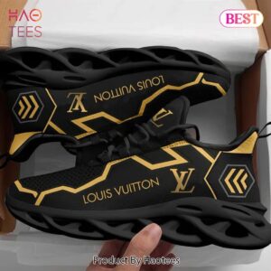 Louis Vuitton Yellow Logo Black Max Soul Shoes Luxury Brand Gifts For Men Women