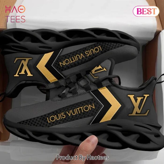 Louis Vuitton Yellow Logo Grey Black Max Soul Shoes Luxury Brand Gifts For Men Women