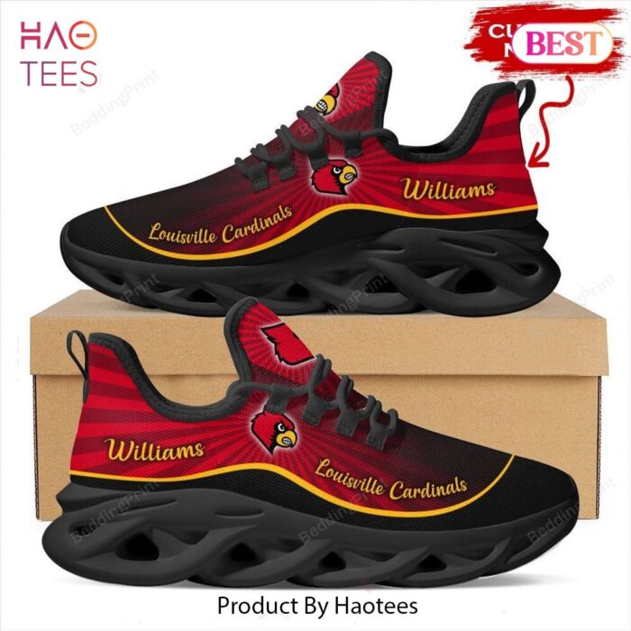 Louisville Cardinals Custom Name NCAA Max Soul Shoes