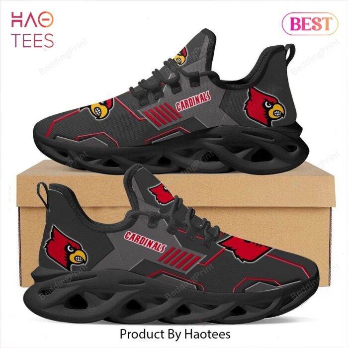 Louisville Cardinals NCAA Black Mix Logo Max Soul Shoes