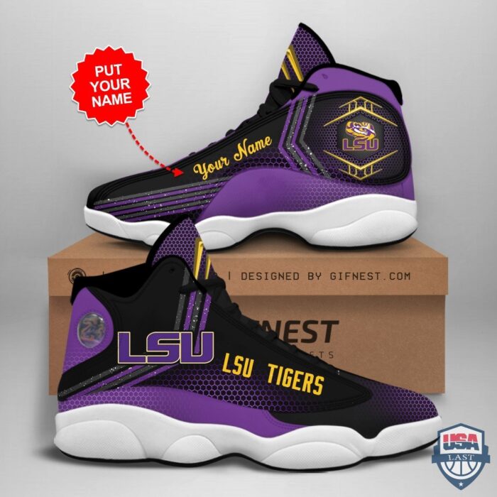 Lsu Tigers Air Jordan 13 Custom Name Personalized Shoes